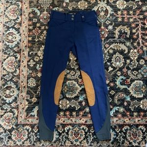 Tredstep Solo Hunter Pro Knee Patch Breeches in Azzura Blue